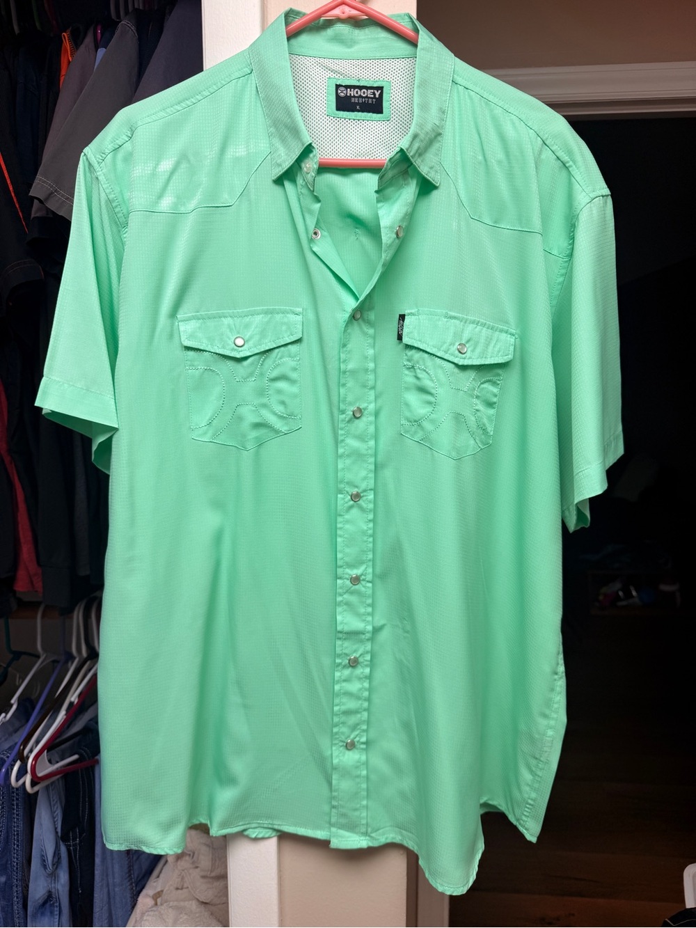 Hooey Men's Western Short-Sleeve Button-Down Shirt in Mint